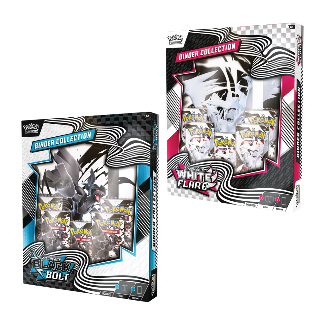 Pokemon TCG Black Bolt / White Flare Binder Collection - 5 Booster Packs