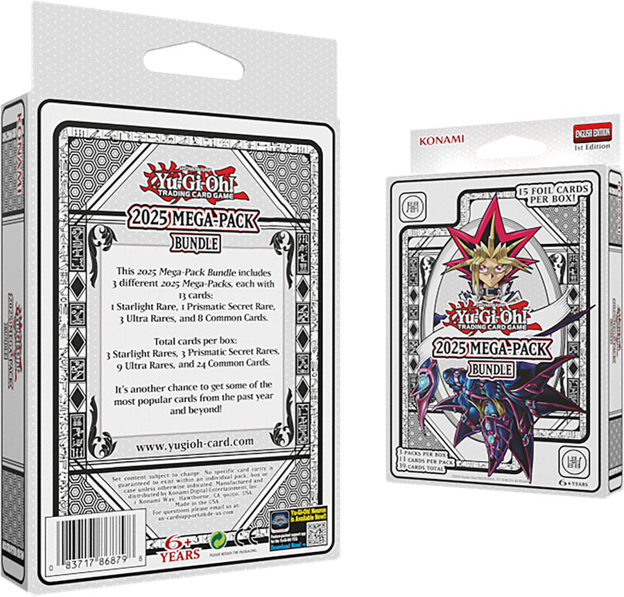 Yugioh! CCG 2025 Mega-Pack Bundle - 3 Packs, 13 Cards Each