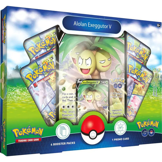 Pokemon TCG Sword & Shield Pokemon Go Alolan Exeggutor V Collection Box - 4 Packs