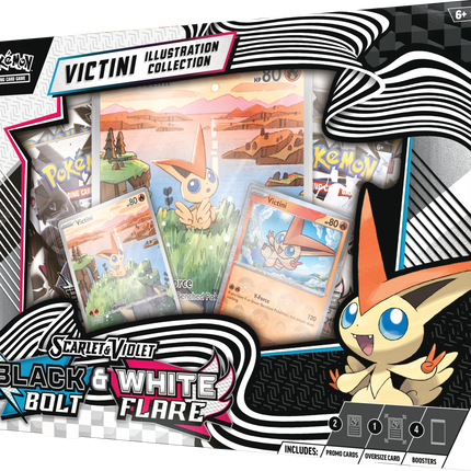 Pokemon TCG Unova Victini Illustration Collection Box - 4 Booster Packs