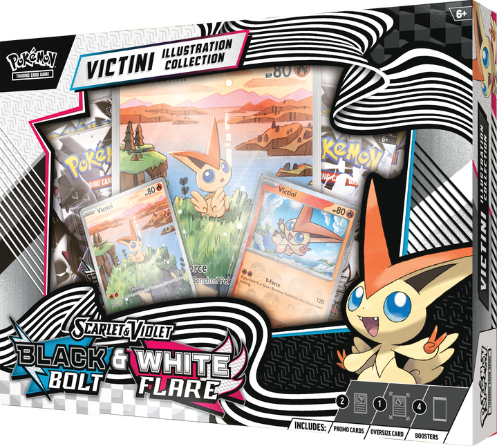 Pokemon TCG Unova Victini Illustration Collection Box - 4 Booster Packs