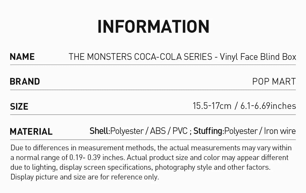 Pop Mart Labubu The Monsters Coca Cola Series Vinyl Face Blind Box Authentic