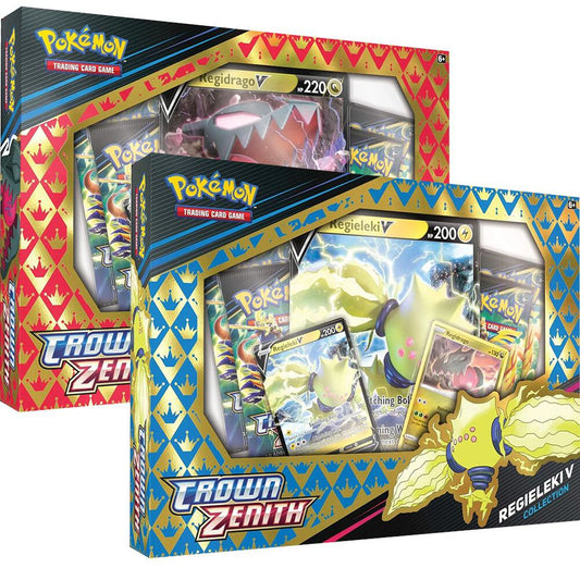 Pokemon TCG Sword & Shield Crown Zenith Collecton Regieleki/Regidrago V - 4 Packs