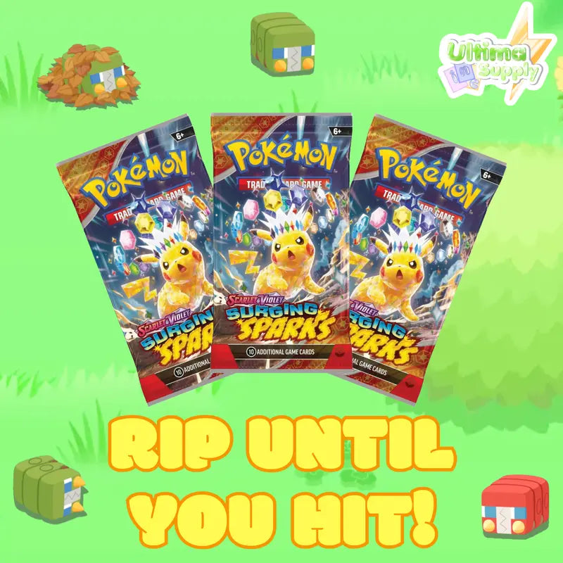 Pokemon TCG Surging Sparks Rip 'Till You Hit RTYH Ultima Supply Pokemon TCG Surging Sparks Rip 'Till You Hit RTYH Ultima Supply