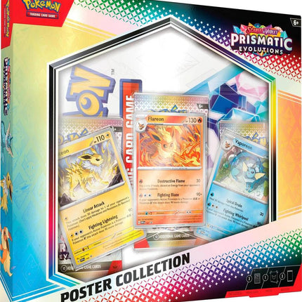 Pokemon TCG Scarlet & Violet Prismatic Evolutions Poster Collection Box - 3 Packs