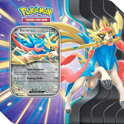 Pokemon TCG Slashing Legends Tin (Zacian / Koraidon ex) - 5 Booster Packs