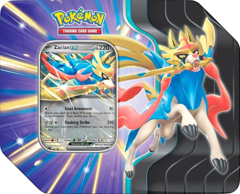 Pokemon TCG Slashing Legends Tin (Zacian / Koraidon ex) - 5 Booster Packs