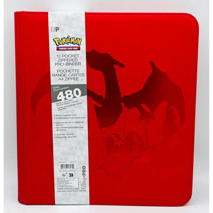 Ultra PRO Elite Series Charizard 12-Pocket Zippered PRO-Binder, Holds 480 Standard Size Cards