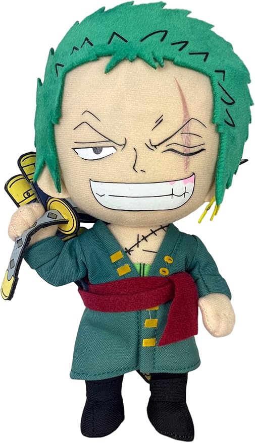 Great Eastern Animation GE-52803 One Piece 9" Roronoa Zoro Stuffed Plush, 8"