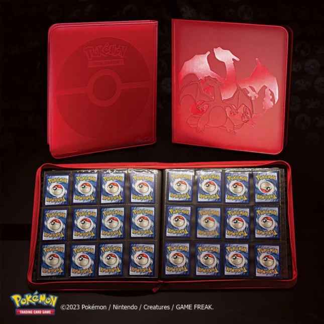 Ultra PRO Elite Series Charizard 12-Pocket Zippered PRO-Binder, Holds 480 Standard Size Cards