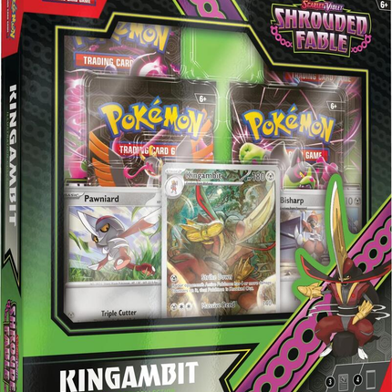 Pokemon TCG Kingambit Illustration Collection - 4 Shrouded Fable Booster Packs