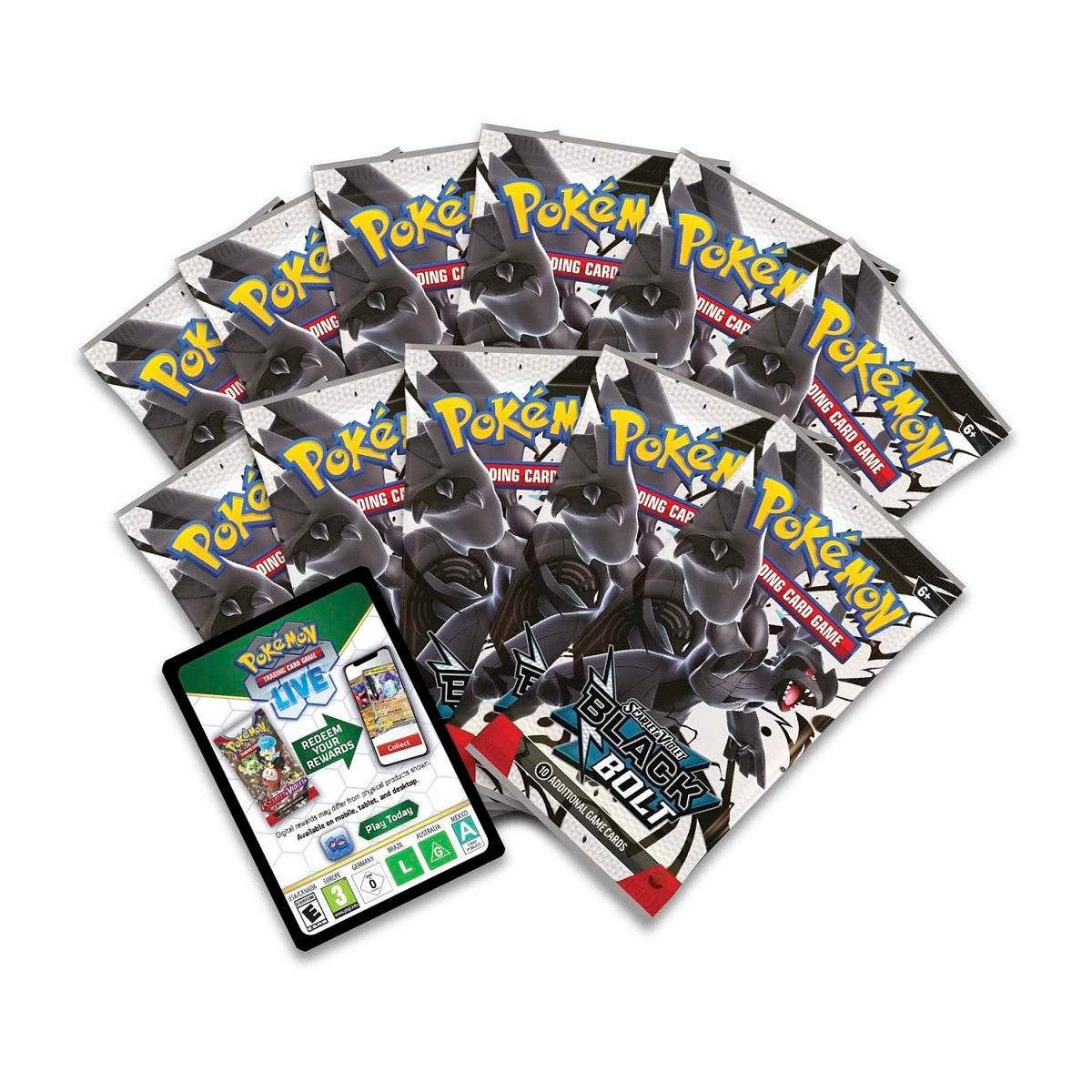 Pokemon TCG Scarlet & Violet Black Bolt White Flare Pokemon Center Exclusive Elite Trainer Box - 11 Packs
