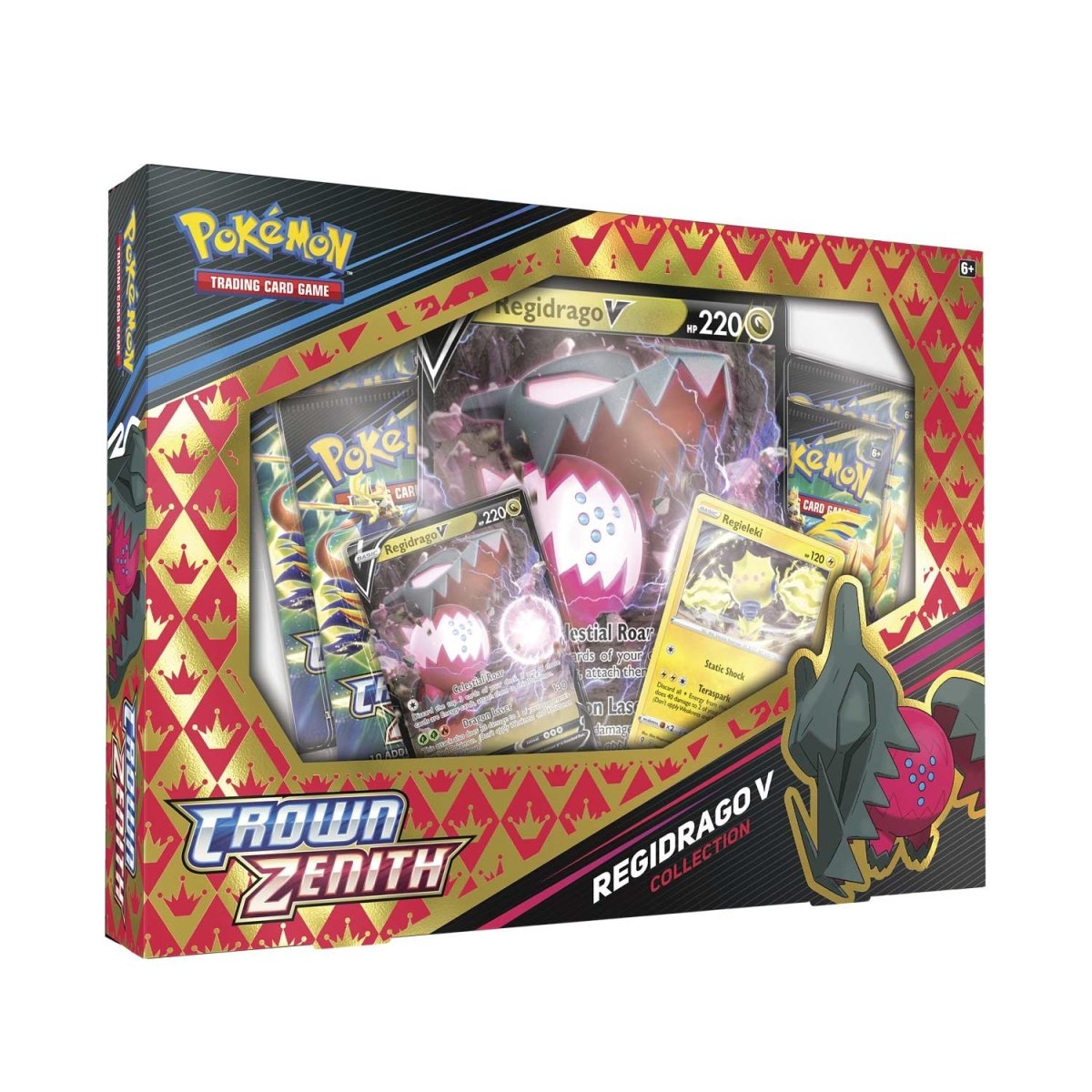 Pokemon TCG Sword & Shield Crown Zenith Collecton Regieleki/Regidrago V - 4 Packs