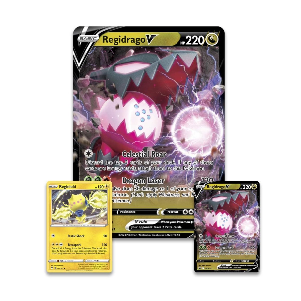 Pokemon TCG Sword & Shield Crown Zenith Collecton Regieleki/Regidrago V - 4 Packs