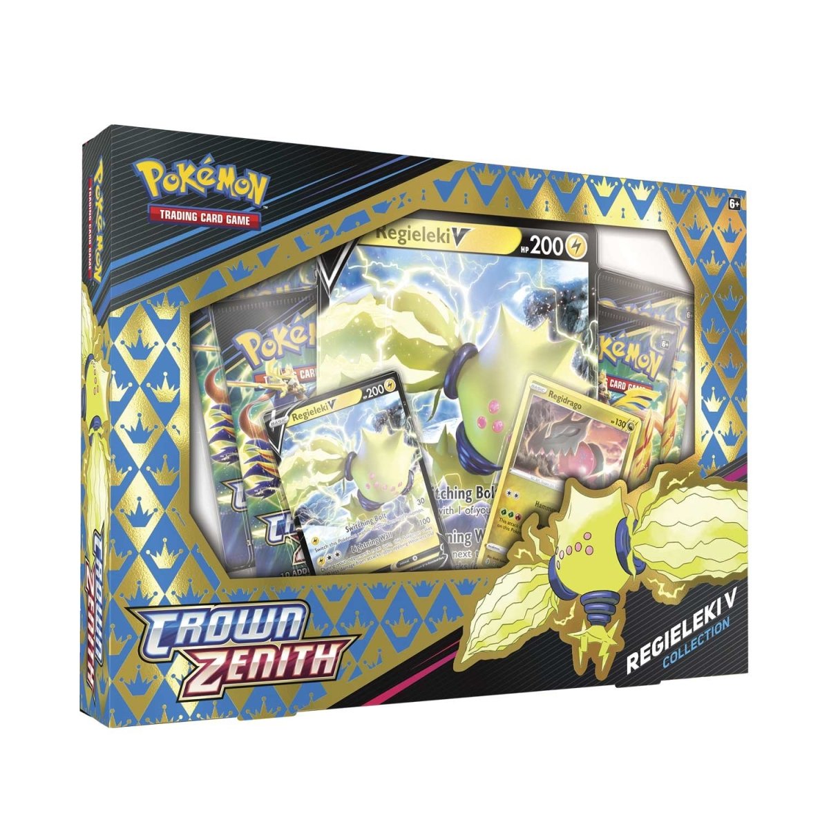 Pokemon TCG Sword & Shield Crown Zenith Collecton Regieleki/Regidrago V - 4 Packs