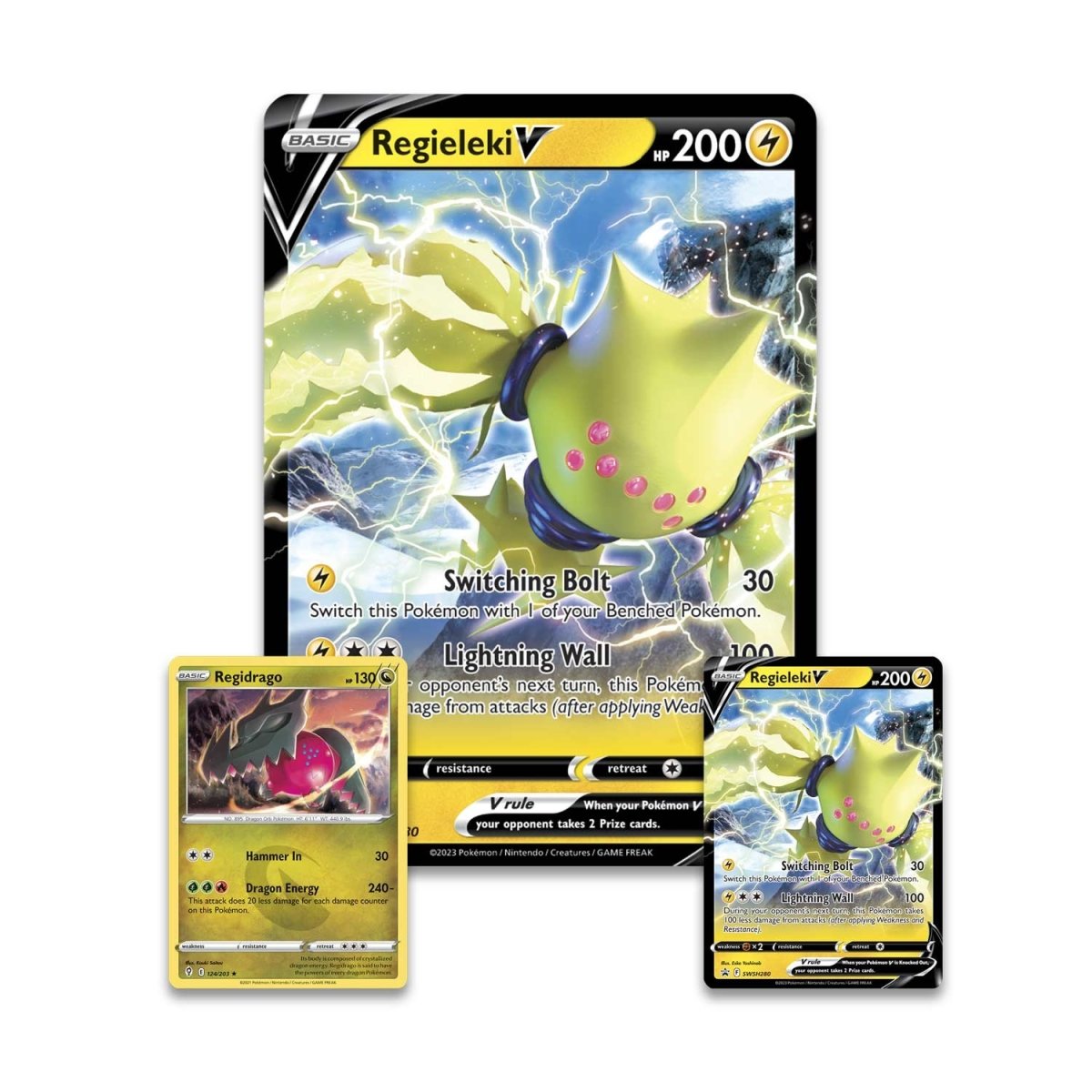 Pokemon TCG Sword & Shield Crown Zenith Collecton Regieleki/Regidrago V - 4 Packs
