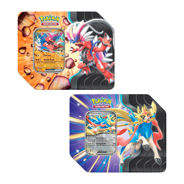 Pokemon TCG Slashing Legends Tin (Zacian / Koraidon ex) - 5 Booster Packs