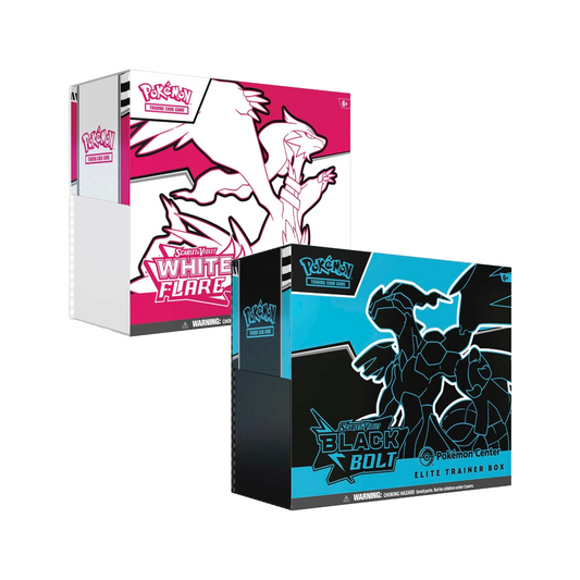 Pokemon TCG Scarlet & Violet Black Bolt White Flare Pokemon Center Exclusive Elite Trainer Box - 11 Packs
