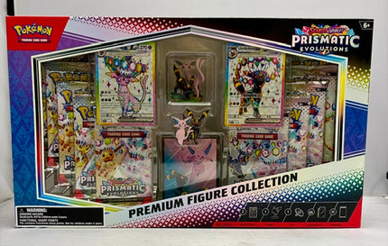 Pokémon TCG Scarlet & Violet: Prismatic Evolutions Premium Figure Collection (Espeon & Umbreon) – 11 Booster Packs, Promo Cards & Sleeves