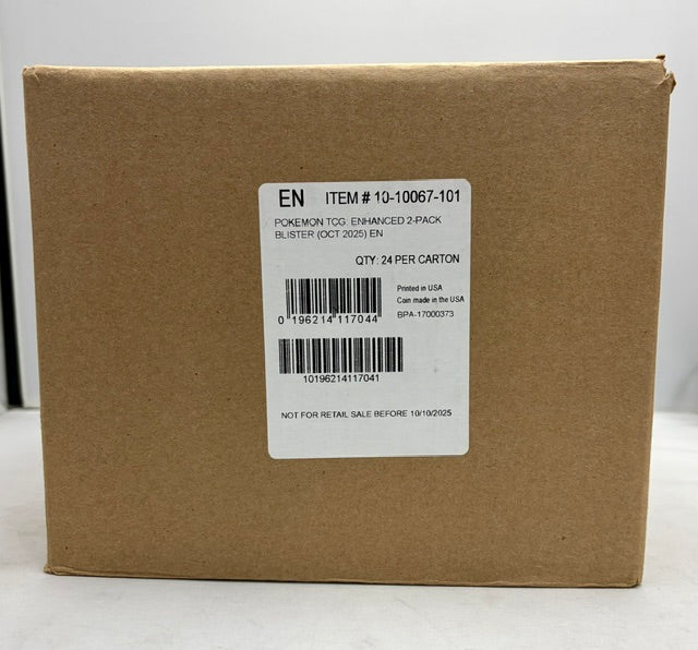 Pokémon TCG Enhanced 2-Pack Blister Case (October 2025) | 24 Blisters (2 Packs Each) | Factory Sealed