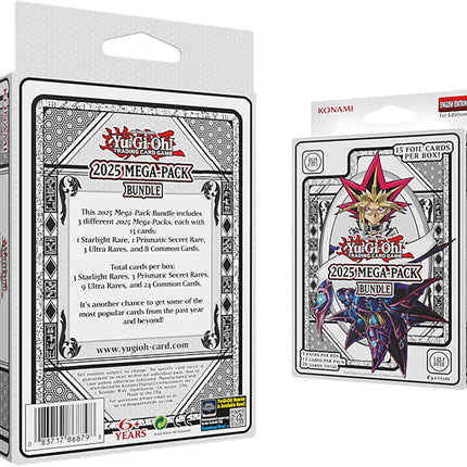 Yugioh! CCG 2025 Mega-Pack Bundle - 3 Packs, 13 Cards Each